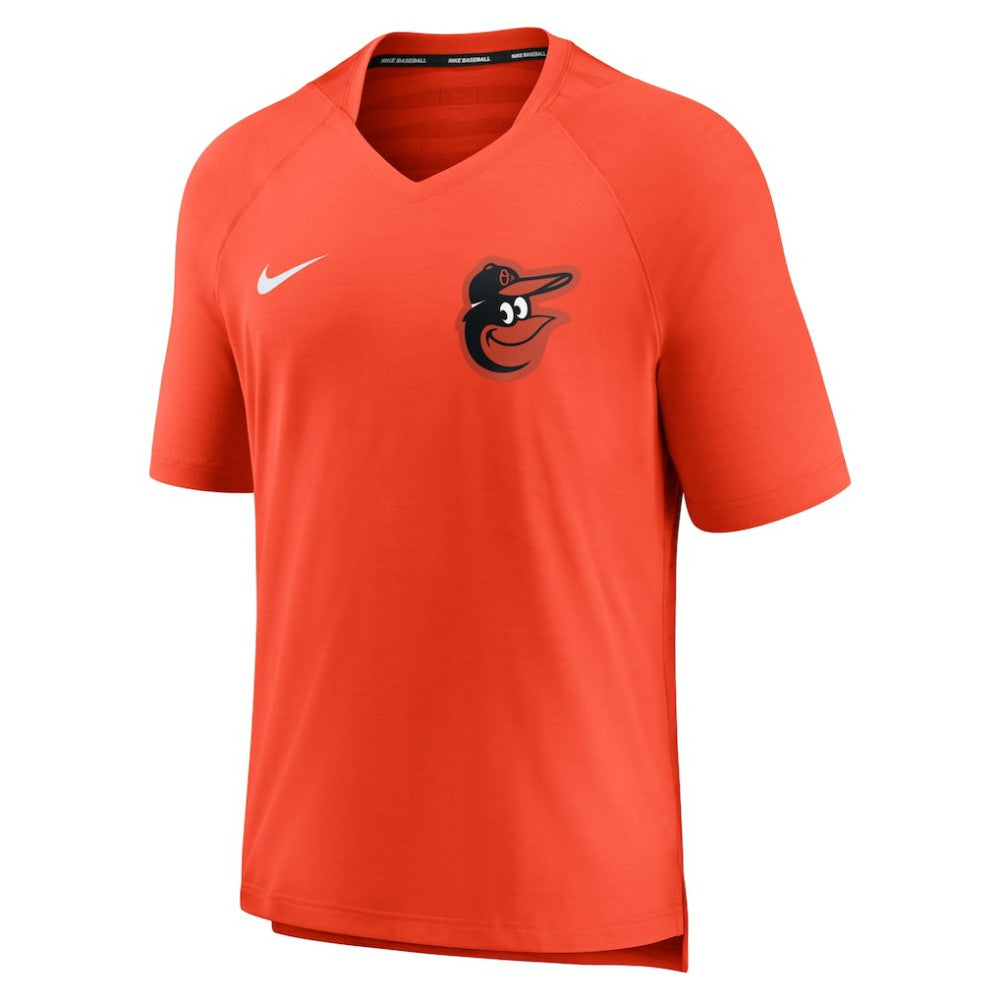 Orange Baltimore Orioles Nike Authentic Collection Pregame Performance V-Neck T-Shirt