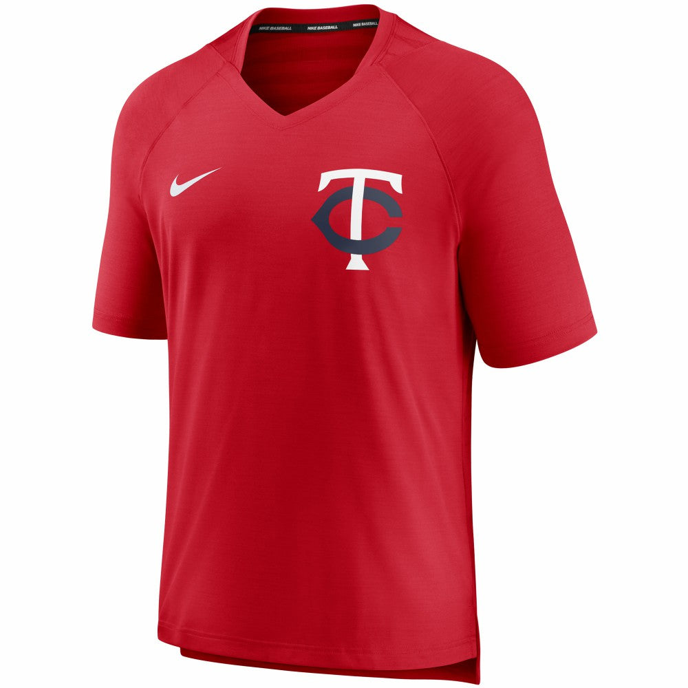 Red Minnesota Twins Nike Authentic Collection Pregame Performance V-Neck T-Shirt