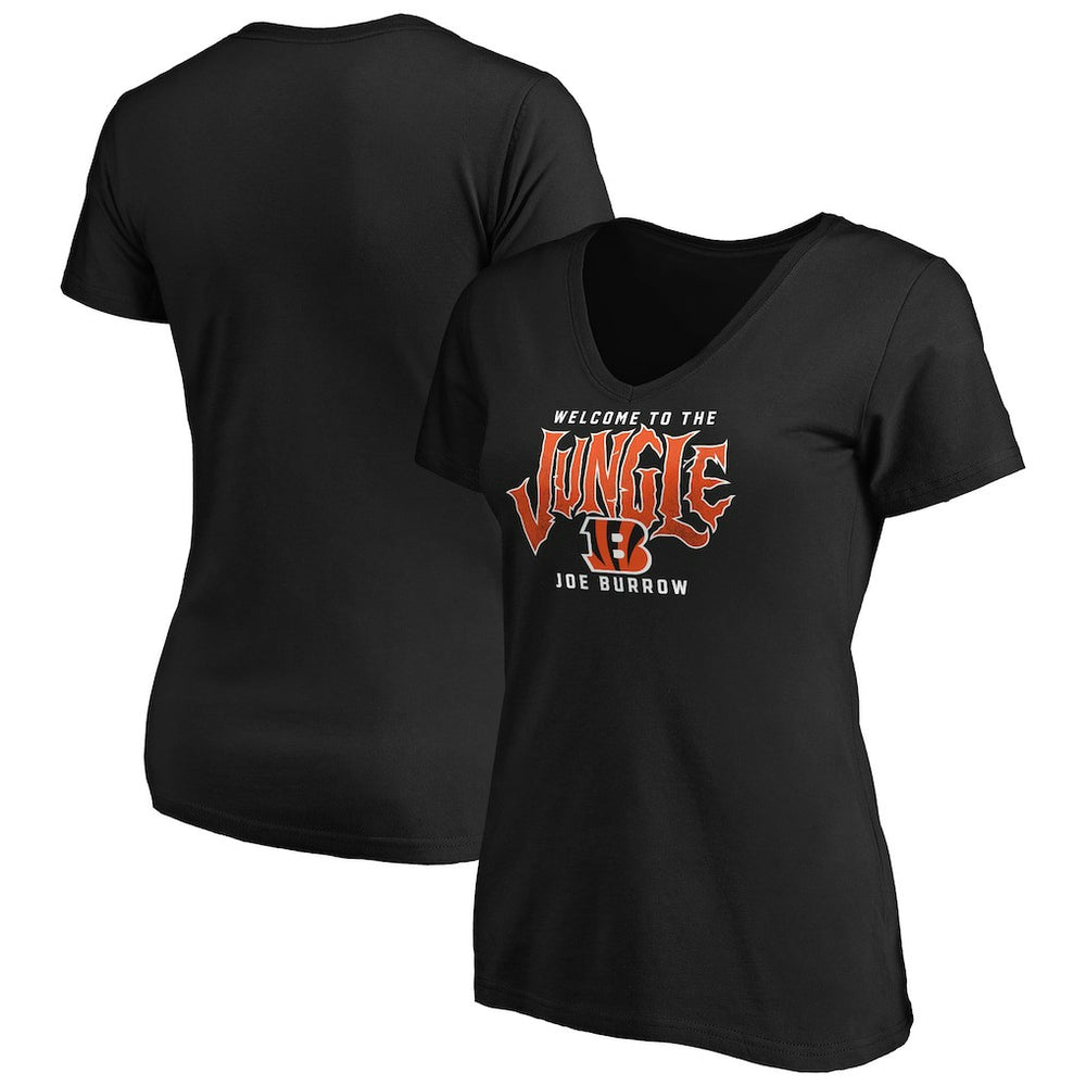 Joe Burrow  Women's Jungle Joe V-Neck T-Shirt - Cincinnati Bengals T-shirts