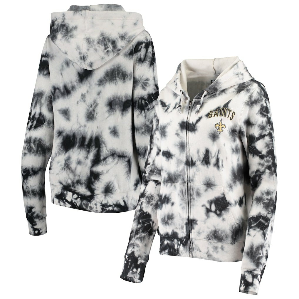 Women's Tie Dye Fleece Full-Zip Hoodie - New Orleans Saints Hoodies