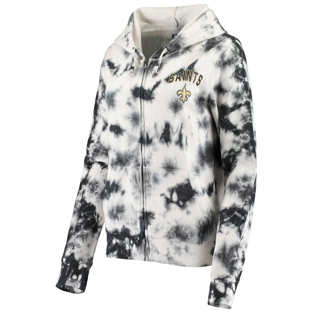 Women's Tie Dye Fleece Full-Zip Hoodie - New Orleans Saints Hoodies