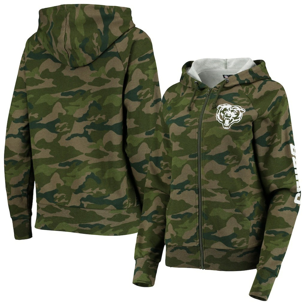 Women's Raglan Full-Zip Hoodie - Chicago Bears Hoodies