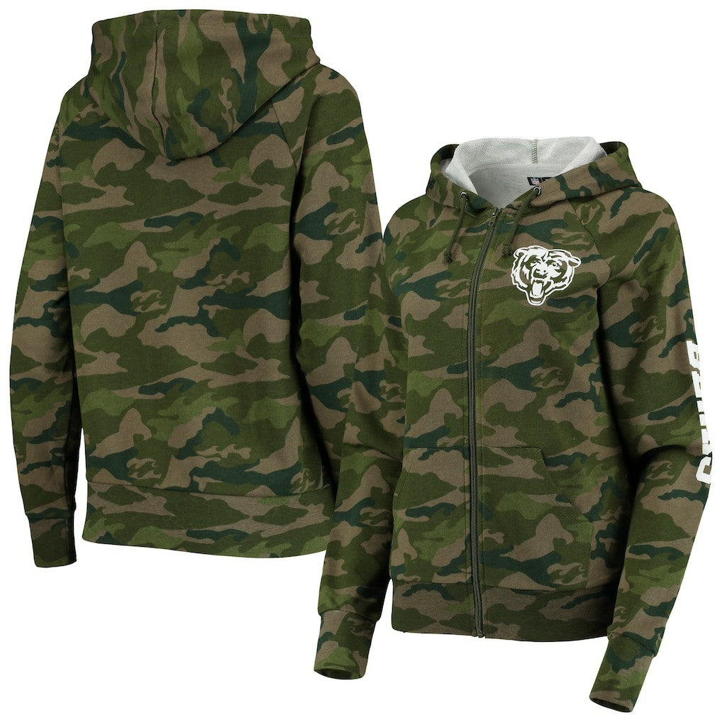 Women's Raglan Full-Zip Hoodie - Chicago Bears Hoodies