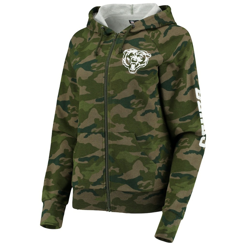 Women's Raglan Full-Zip Hoodie - Chicago Bears Hoodies
