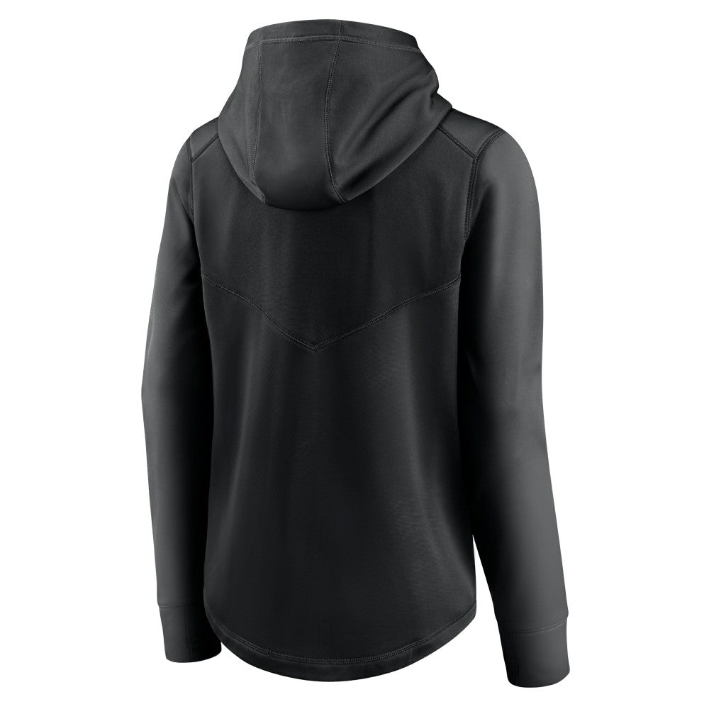 Black Miami Marlins Nike Women's Authentic Collection Baseball Performance Full-Zip Hoodie