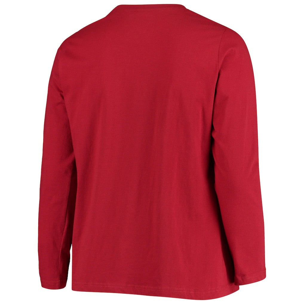 Women's Plus Size Primary Logo Long Sleeve Scoop Neck T-Shirt - Arizona Cardinals T-shirts