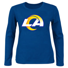 Women's Plus Size Primary Logo Long Sleeve Scoop Neck T-Shirt - Los Angeles Rams T-shirts