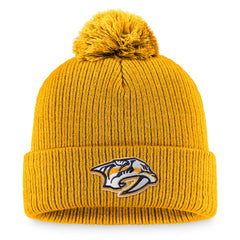 NHL Nashville Predators Fanatics Primary Logo Cuffed Knit Hat with Pom