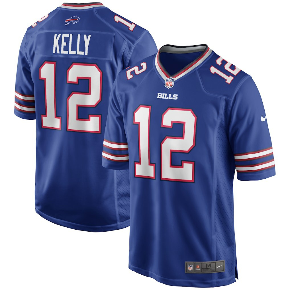Jim Kelly  Game Retired Player Jersey - Buffalo Bills Jerseys