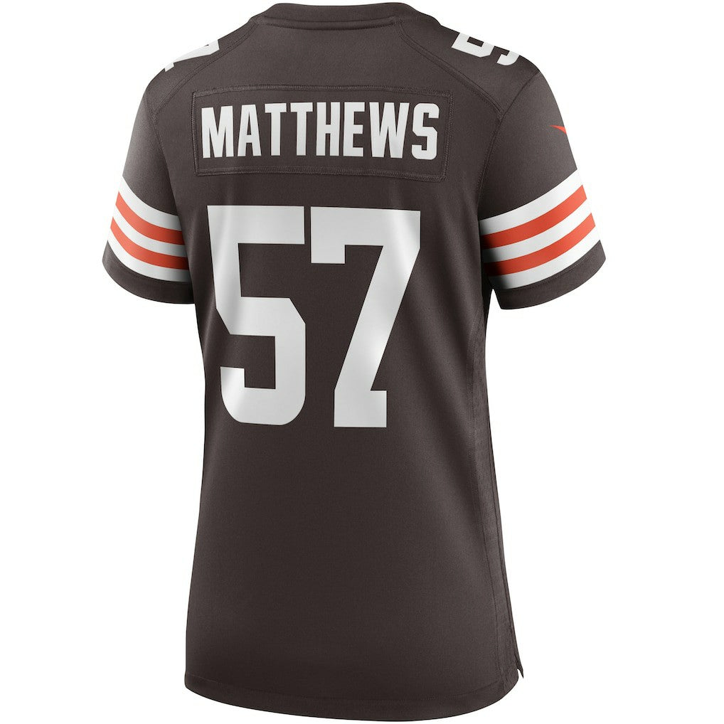 Clay Matthews  Women's Game Retired Player Jersey - Cleveland Browns Jerseys