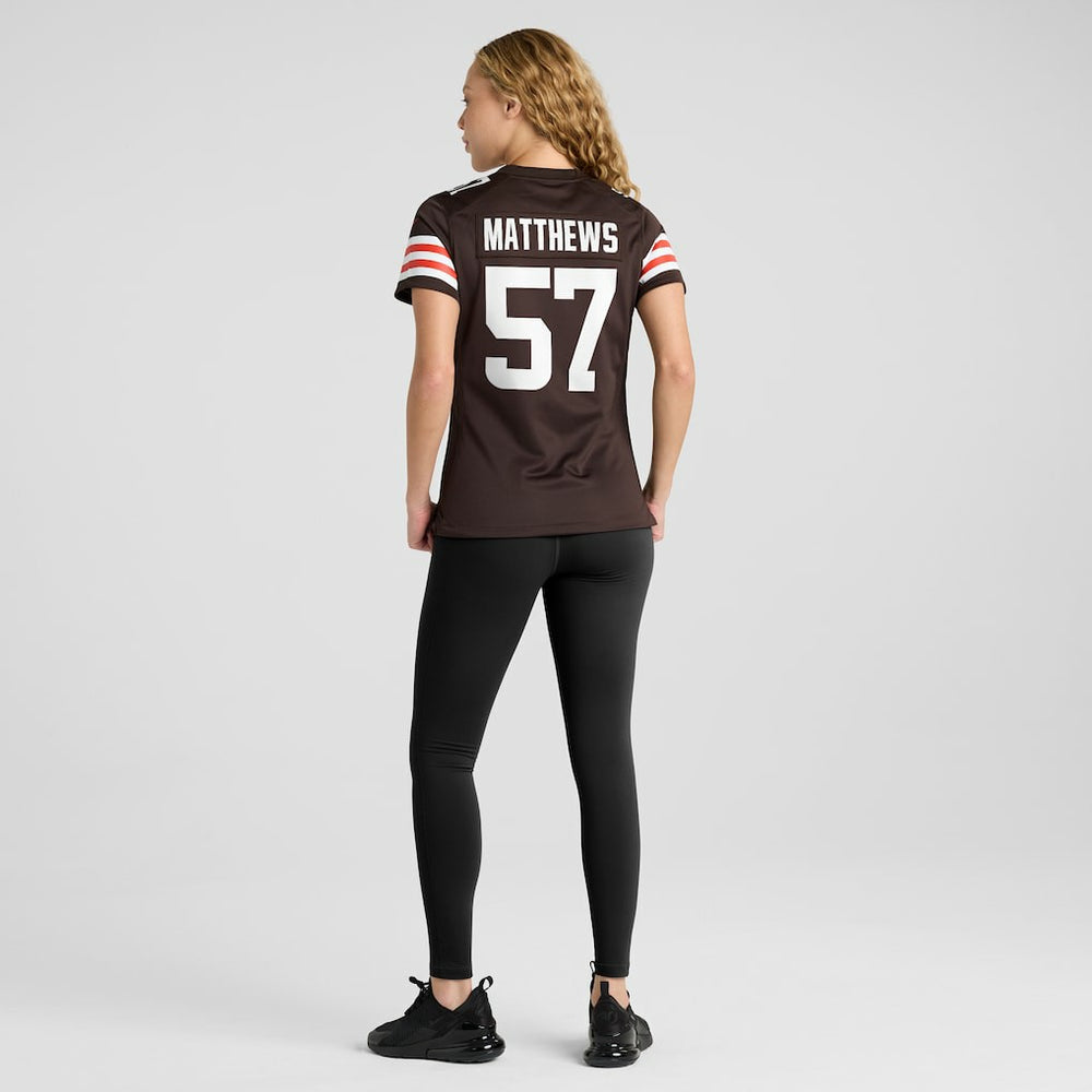 Clay Matthews  Women's Game Retired Player Jersey - Cleveland Browns Jerseys