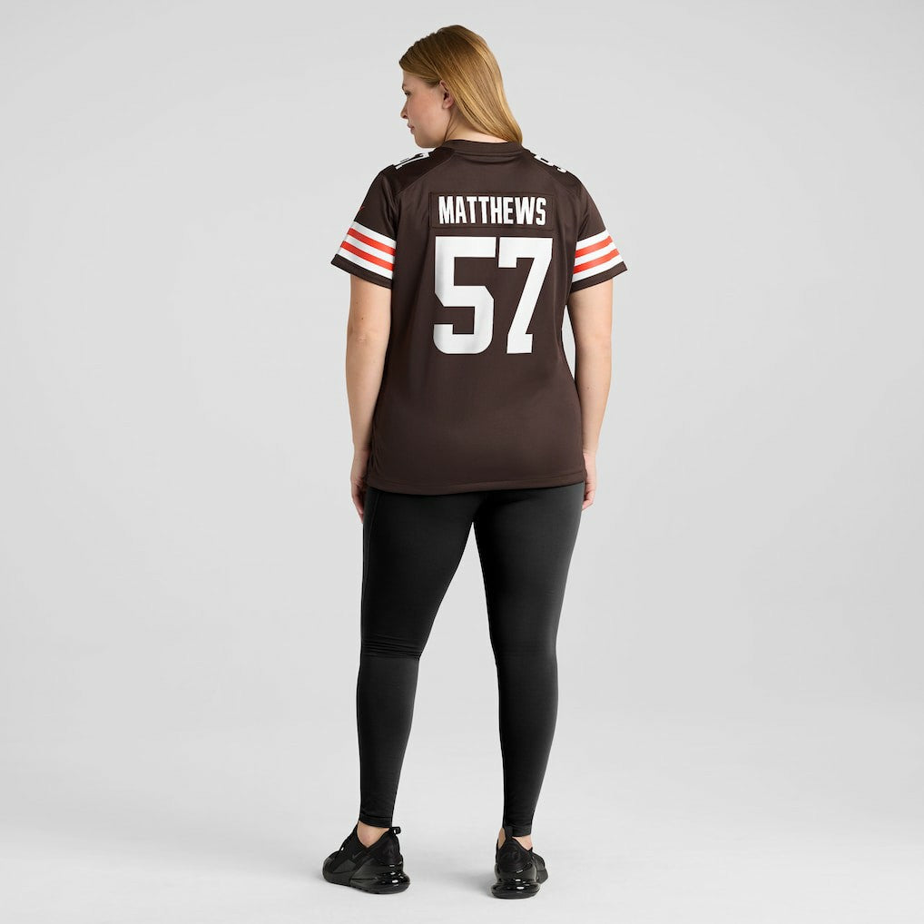Clay Matthews  Women's Game Retired Player Jersey - Cleveland Browns Jerseys