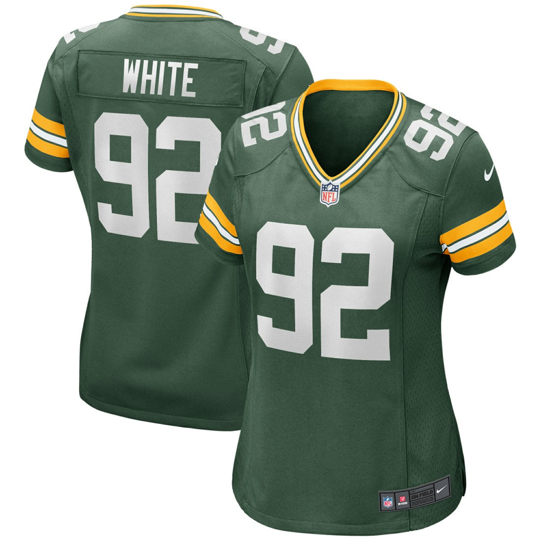 Reggie White  Women's Game Retired Player Jersey - Green Bay Packers Jerseys