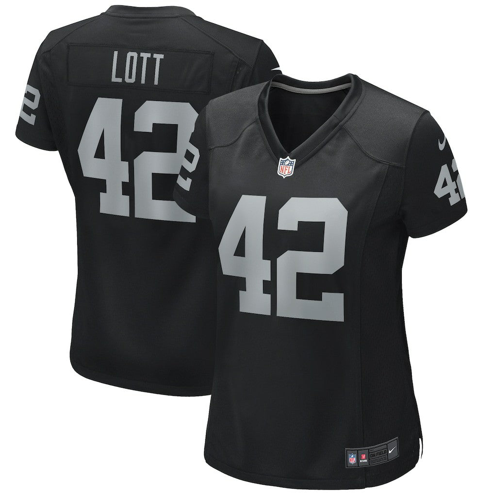 Ronnie Lott  Women's Game Retired Player Jersey - Las Vegas Raiders Jerseys