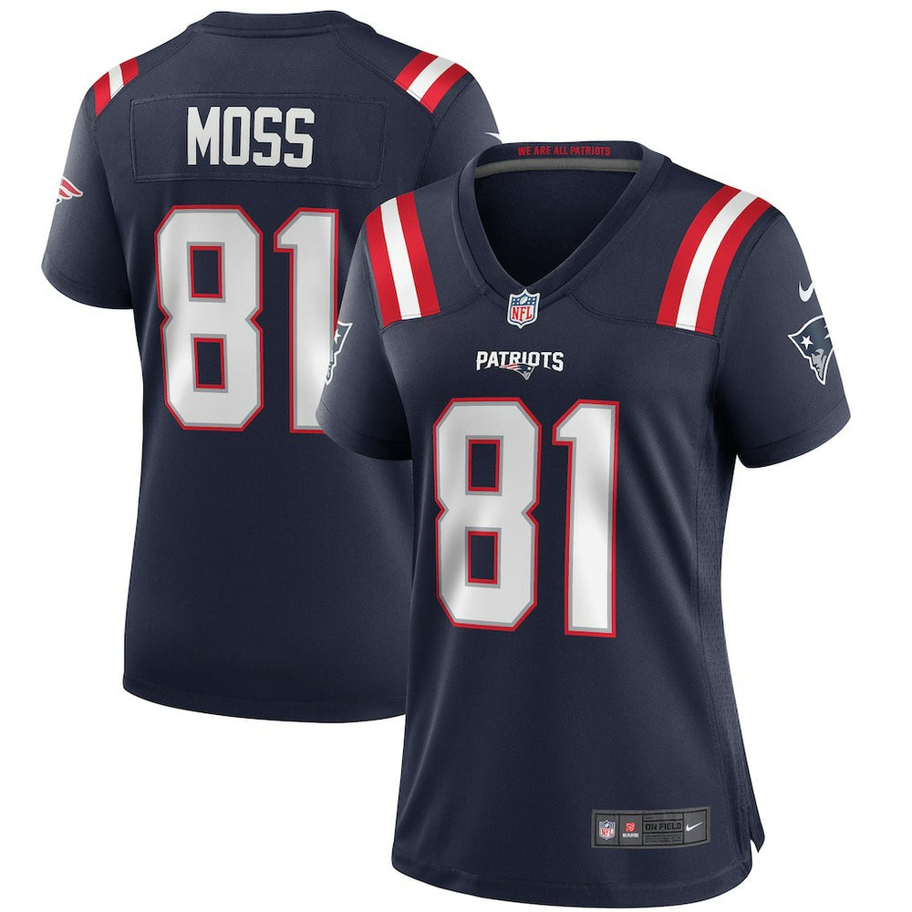 Randy Moss  Women's Game Retired Player Jersey - New England Patriots Jerseys