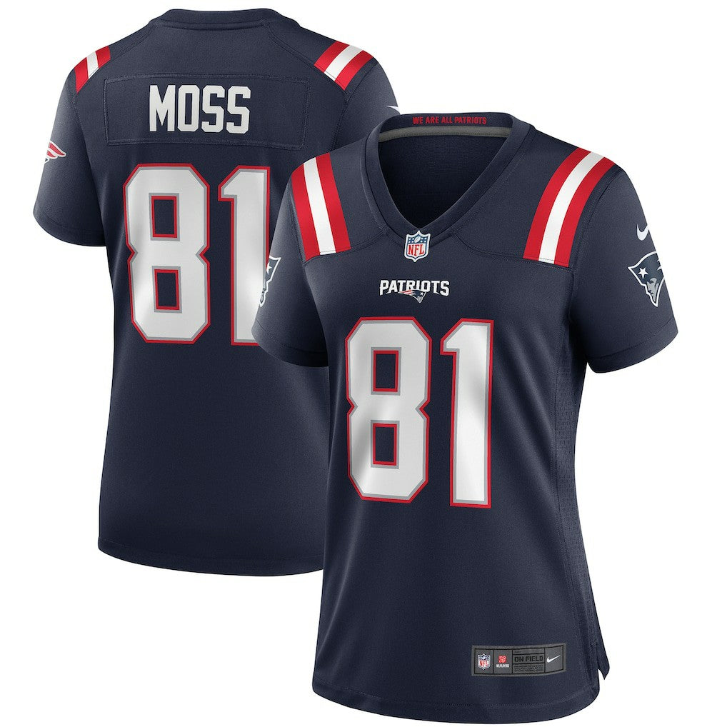 Randy Moss  Women's Game Retired Player Jersey - New England Patriots Jerseys