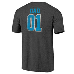 Black Miami Marlins Father's Day Greatest Dad Tri-Blend T-Shirt
