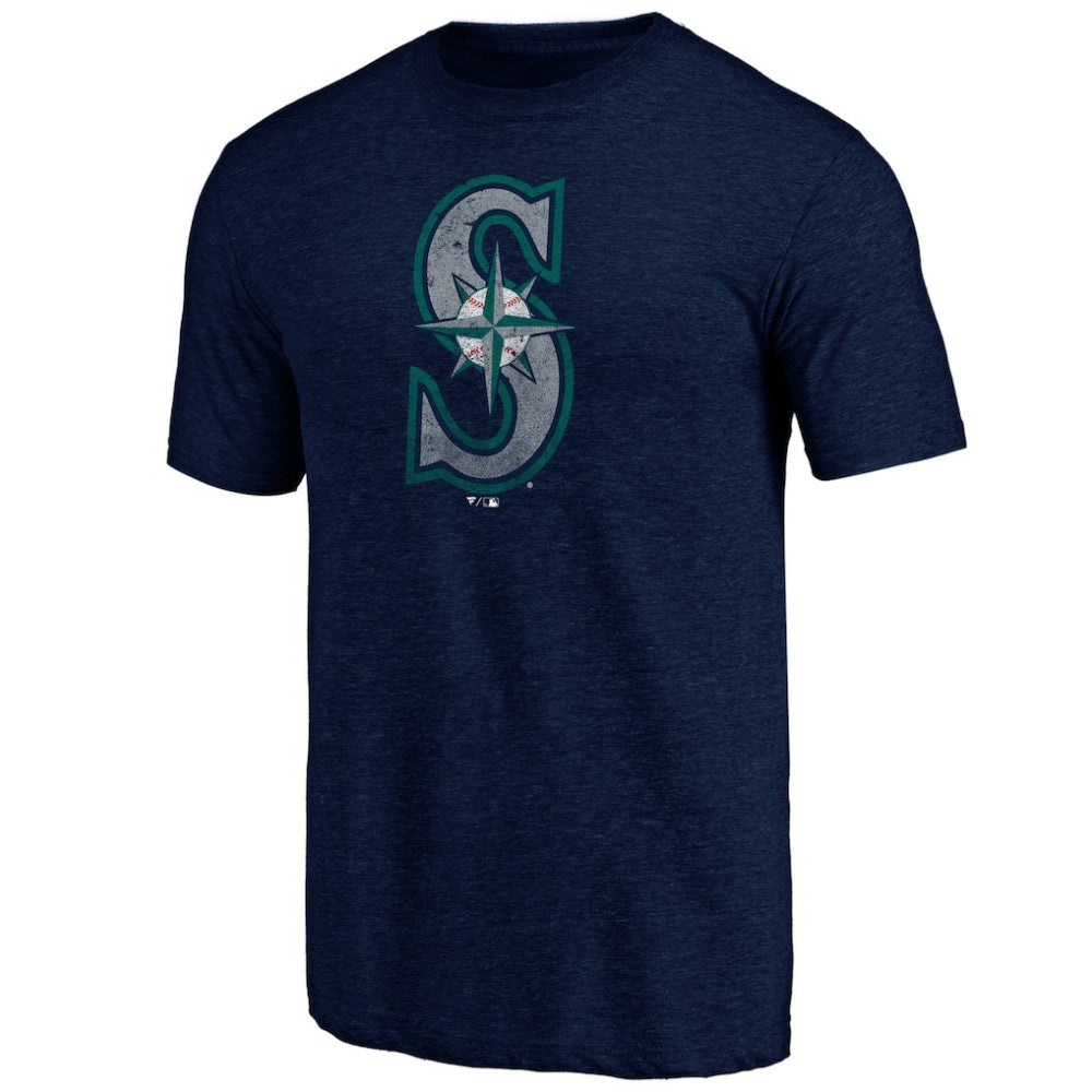 Navy Seattle Mariners Father's Day Greatest Dad Tri-Blend T-Shirt