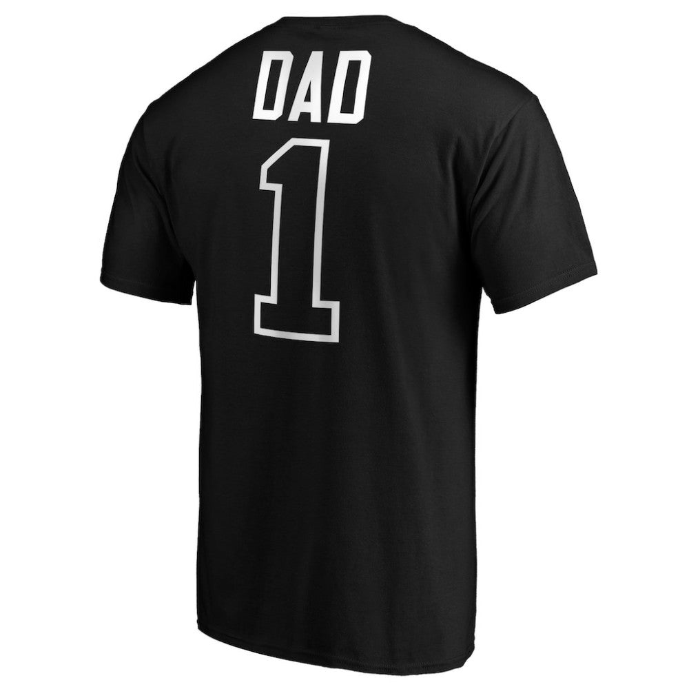 Black Miami Marlins Father's Day #1 Dad T-Shirt
