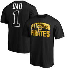 Black Pittsburgh Pirates Father's Day #1 Dad T-Shirt