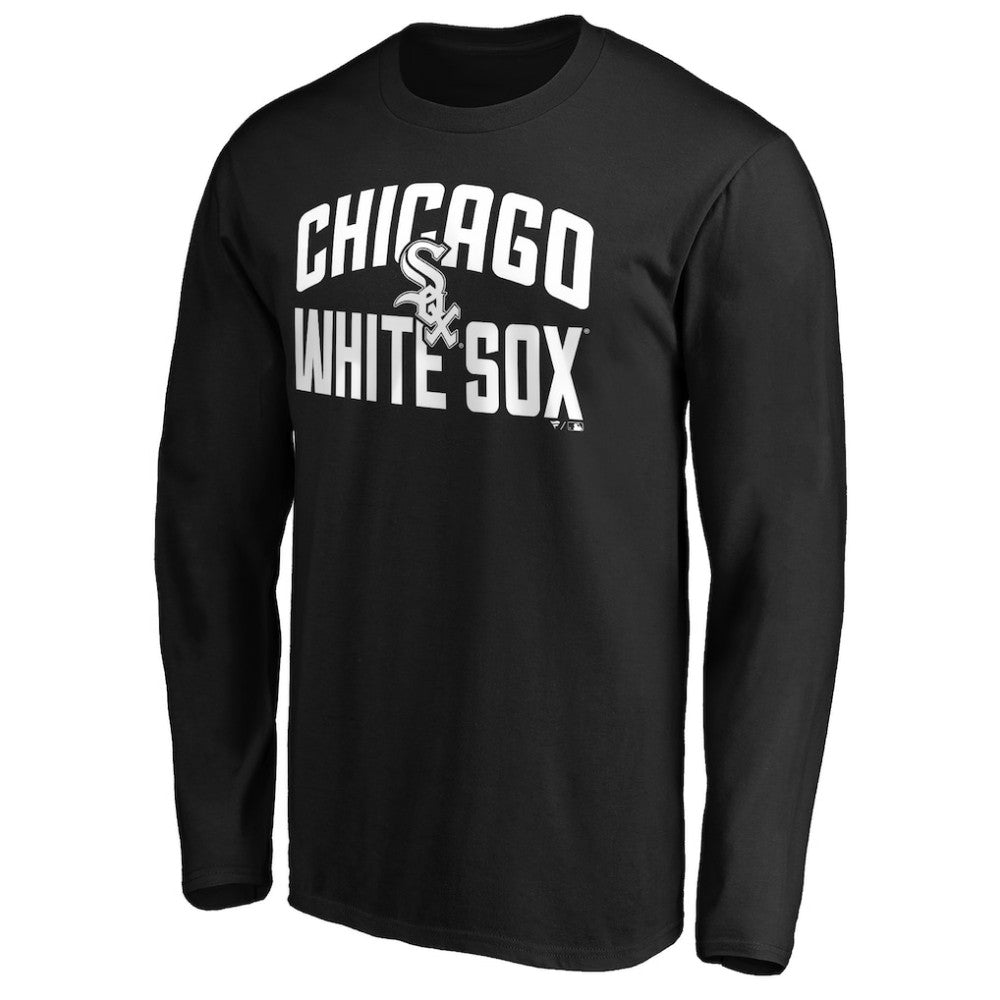 Black Chicago White Sox Father's Day #1 Dad Long Sleeve T-Shirt
