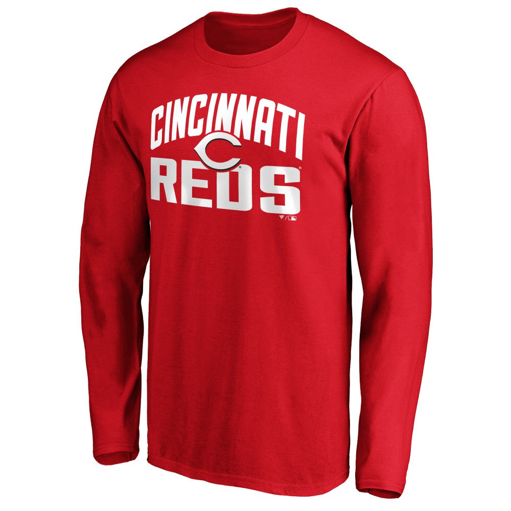Red Cincinnati Reds Father's Day #1 Dad Long Sleeve T-Shirt