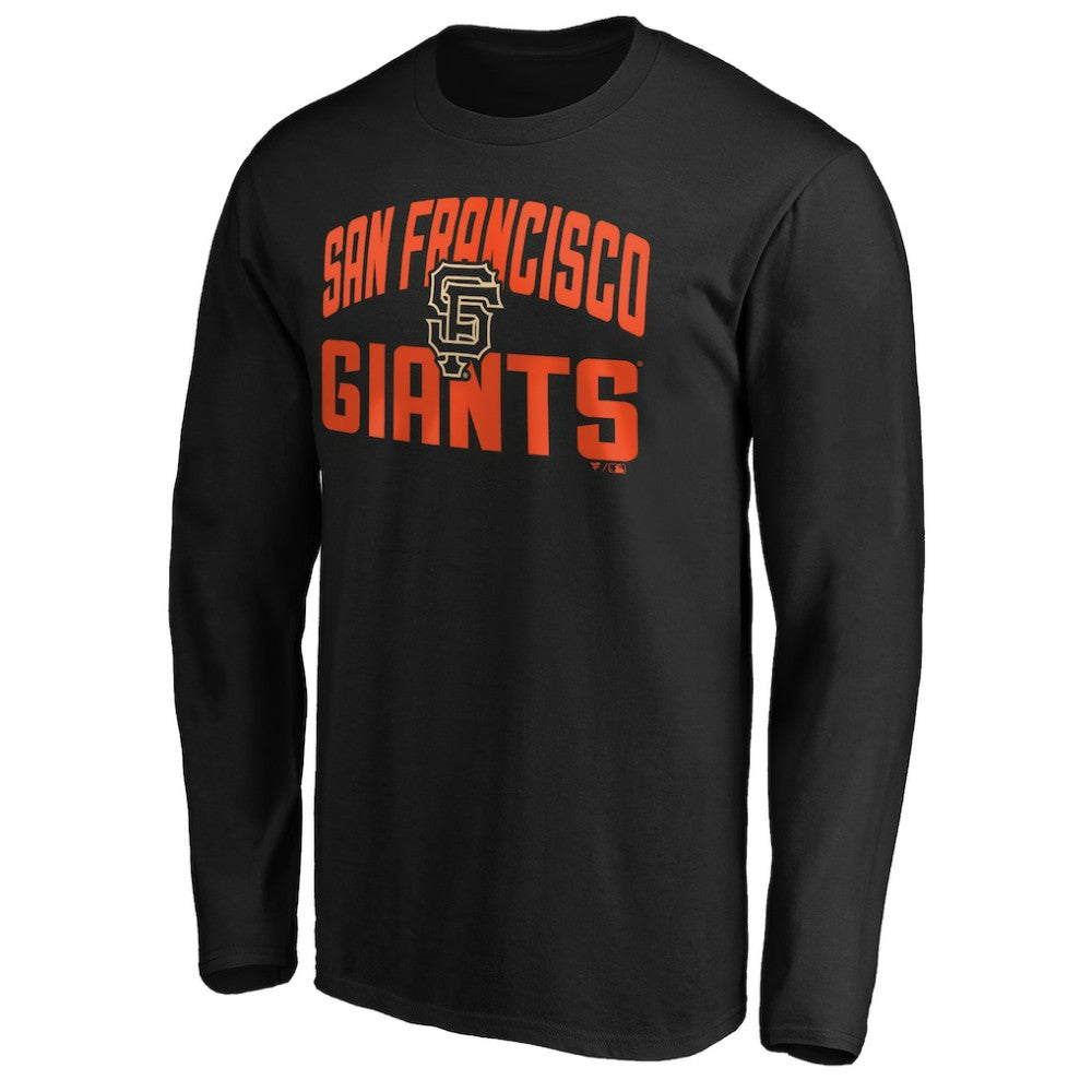 Black San Francisco Giants Father's Day #1 Dad Long Sleeve T-Shirt