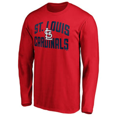 Red St. Louis Cardinals Father's Day #1 Dad Long Sleeve T-Shirt
