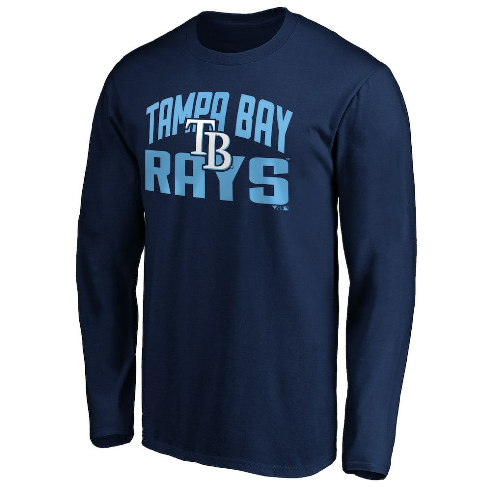 Navy Tampa Bay Rays Father's Day #1 Dad Long Sleeve T-Shirt