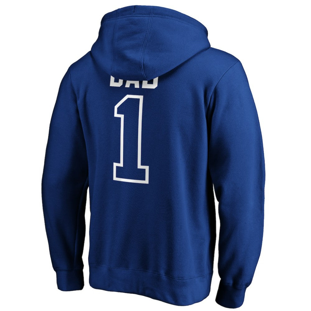 Royal Chicago Cubs Father's Day #1 Dad Pullover Hoodie