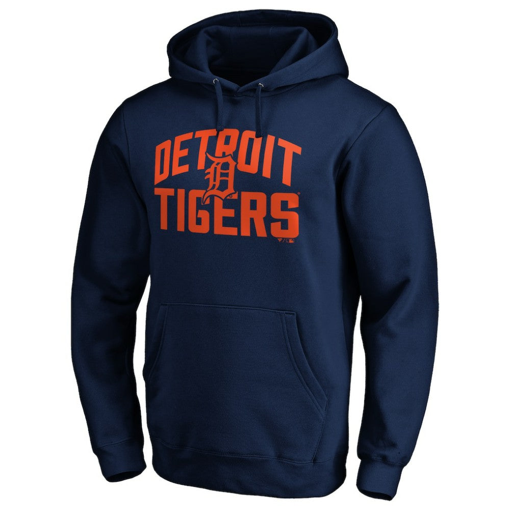 Navy Detroit Tigers Father's Day #1 Dad Pullover Hoodie