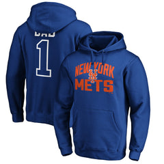 Royal New York Mets Father's Day #1 Dad Pullover Hoodie