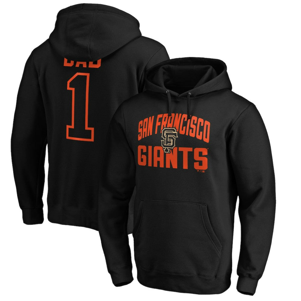 Black San Francisco Giants Father's Day #1 Dad Pullover Hoodie