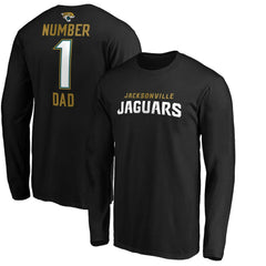#1 Dad Long Sleeve Team Logo T-Shirt - Jacksonville Jaguars T-shirts