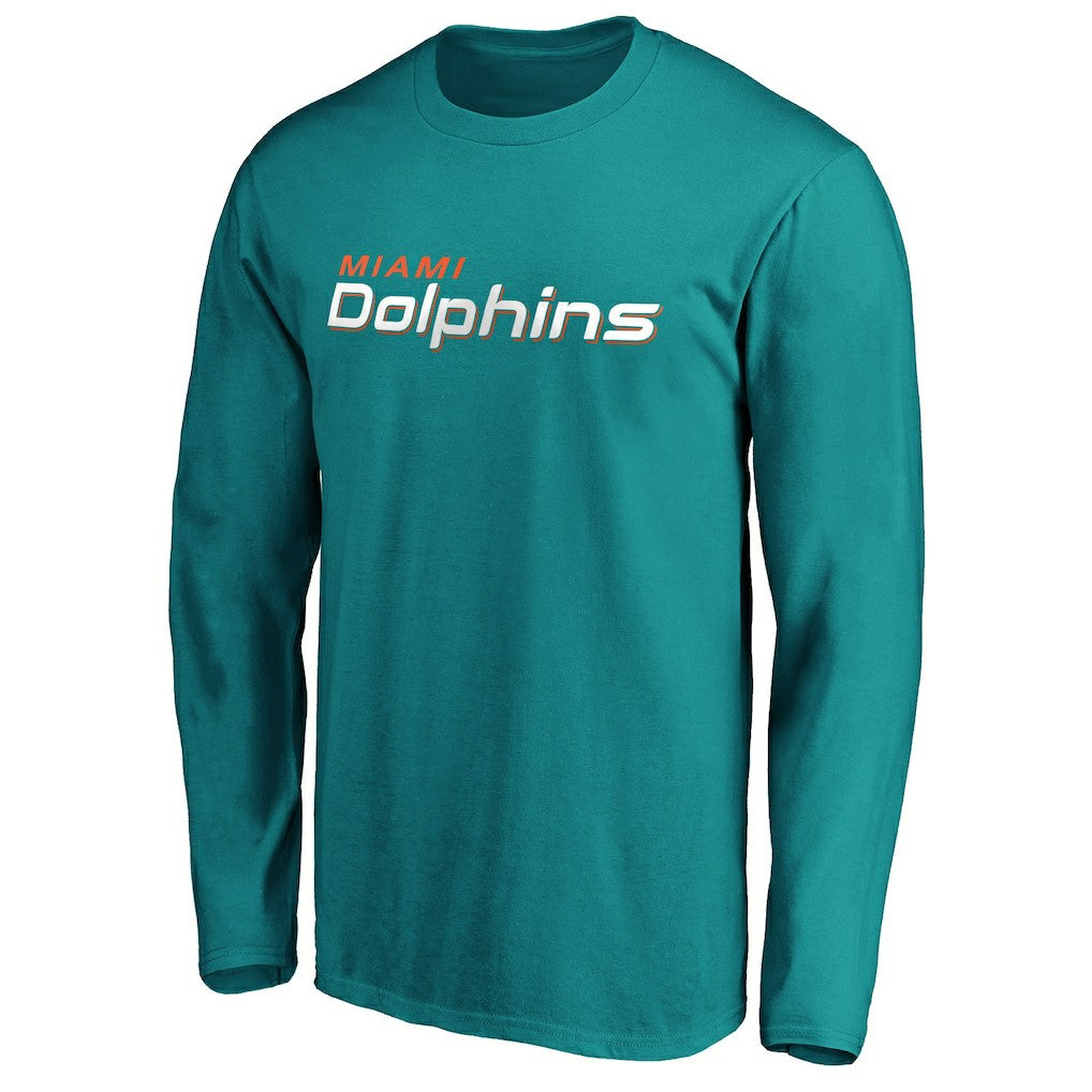 #1 Dad Long Sleeve Team Logo T-Shirt - Miami Dolphins T-shirts