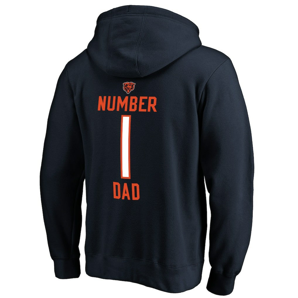 #1 Dad Pullover Hoodie - Chicago Bears Hoodies