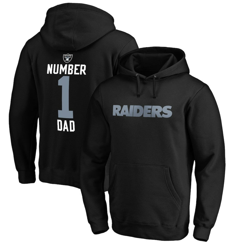 #1 Dad Pullover Hoodie - Las Vegas Raiders Hoodies