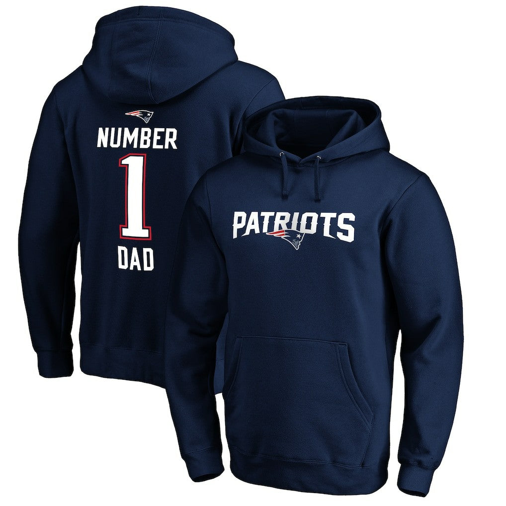 #1 Dad Pullover Hoodie - New England Patriots Hoodies