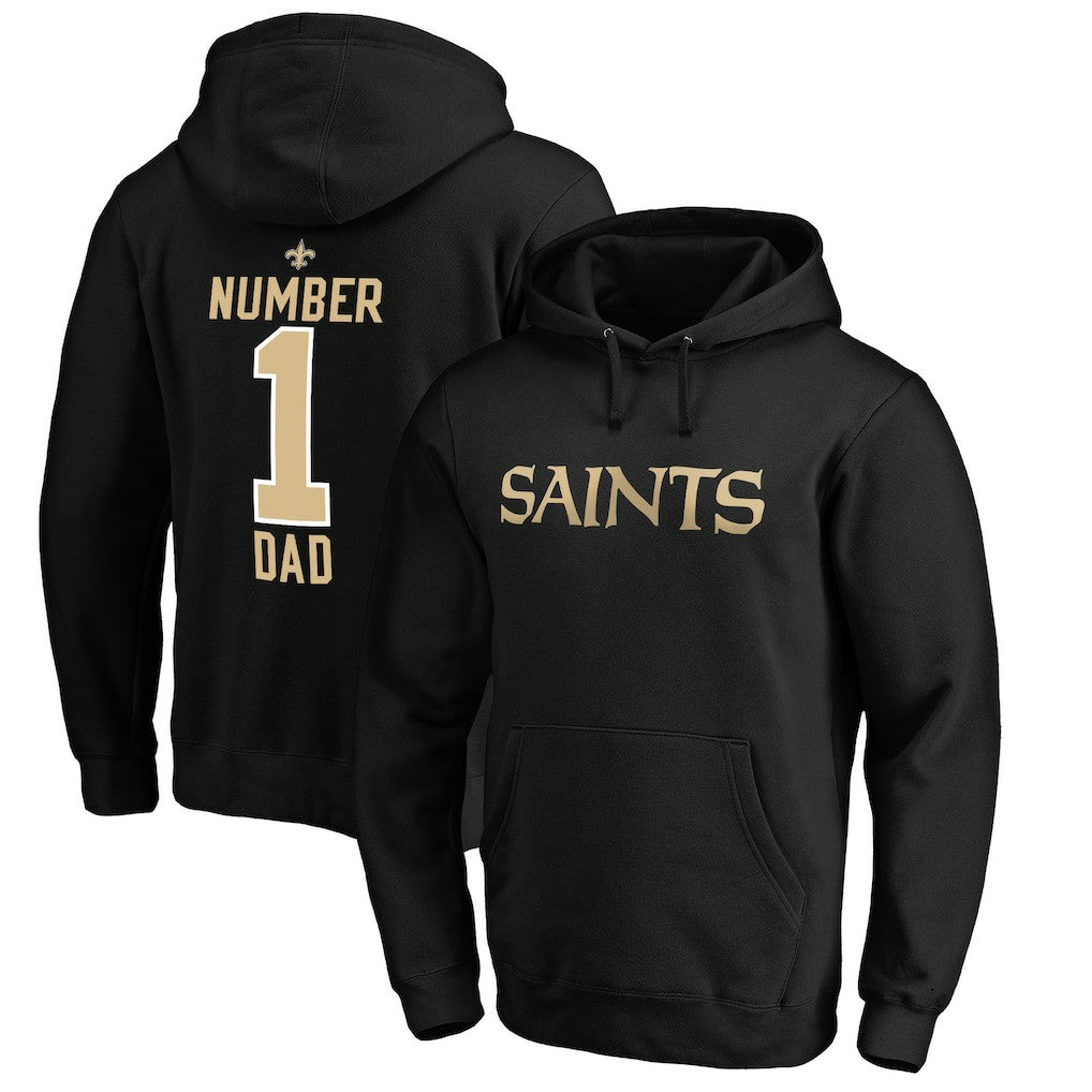 #1 Dad Pullover Hoodie - New Orleans Saints Hoodies