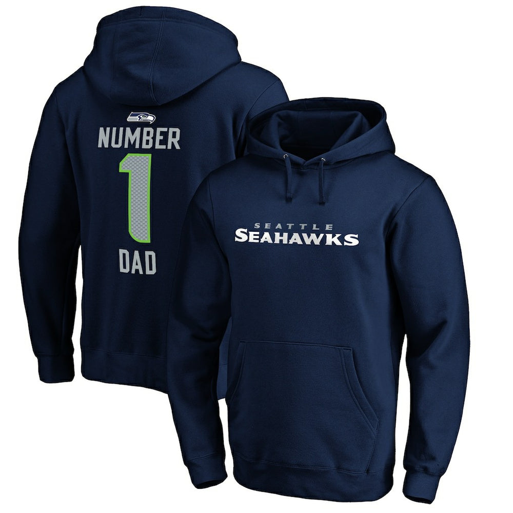 #1 Dad Pullover Hoodie - Seattle Seahawks Hoodies
