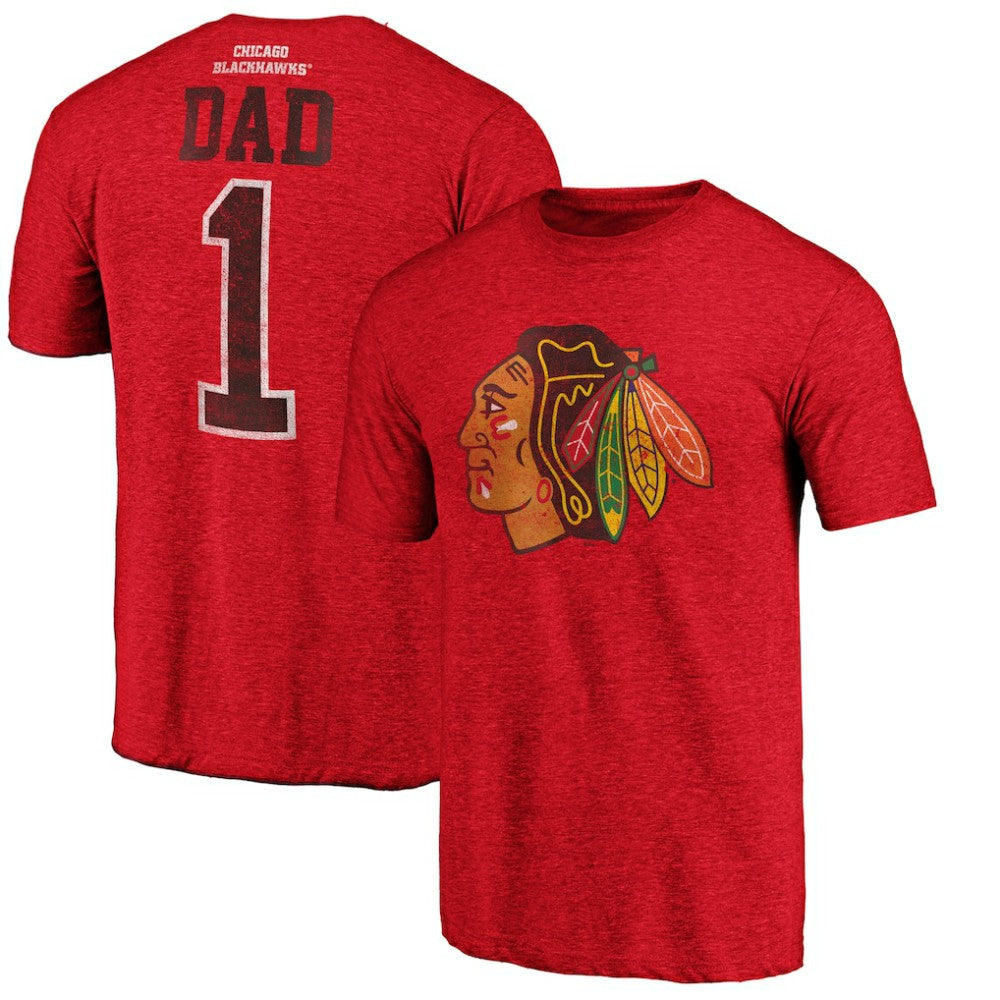 NHL Chicago Blackhawks Greatest Dad Tri-Blend T-Shirt