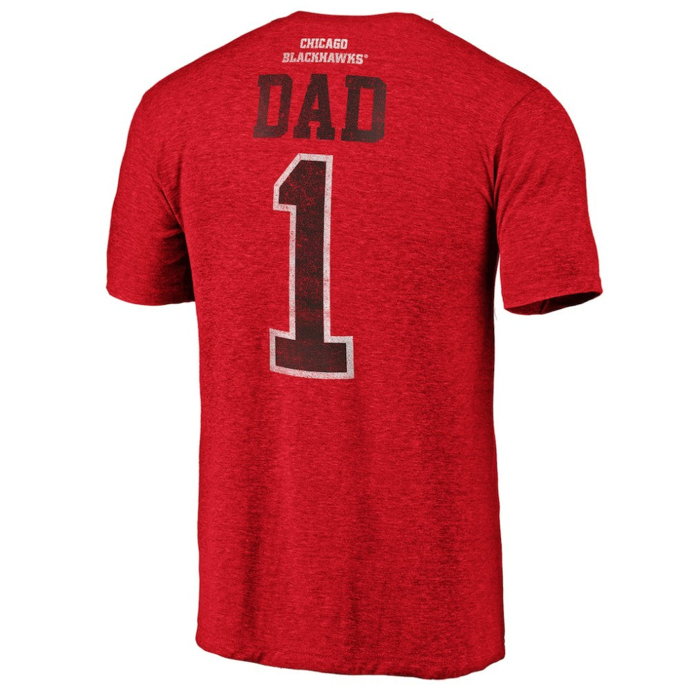 NHL Chicago Blackhawks Greatest Dad Tri-Blend T-Shirt