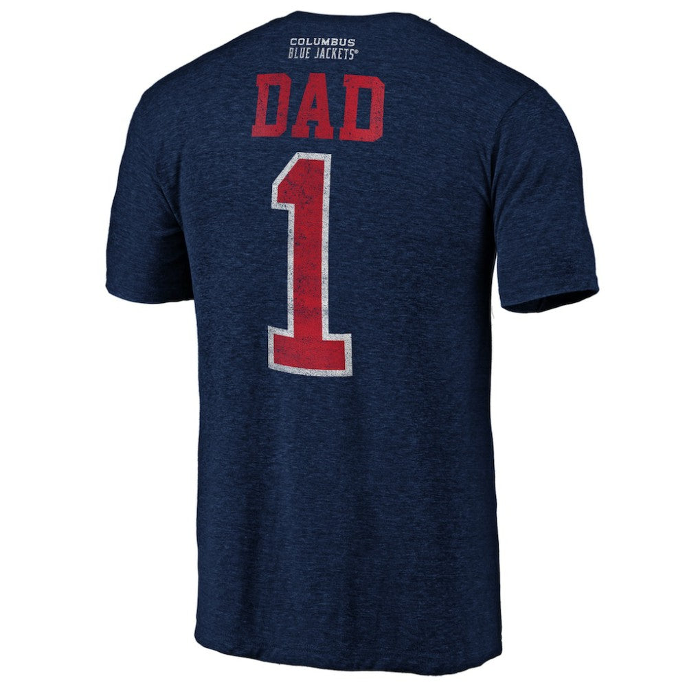 NHL Columbus Blue Jackets Greatest Dad Tri-Blend T-Shirt