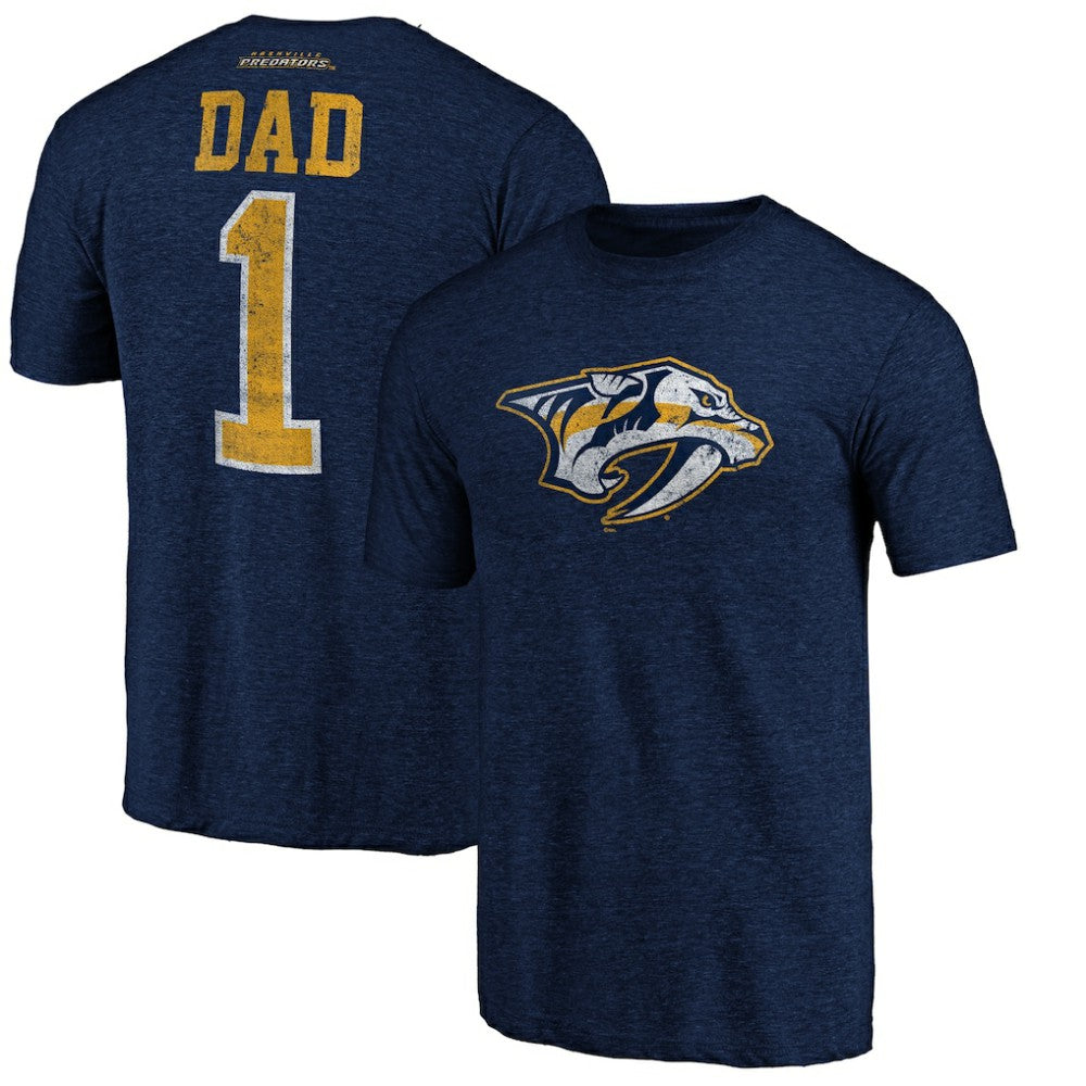 NHL Nashville Predators Greatest Dad Tri-Blend T-Shirt