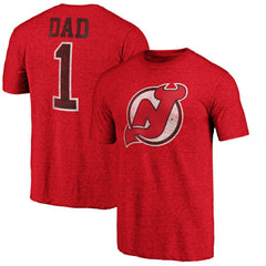 NHL New Jersey Devils Greatest Dad Tri-Blend T-Shirt