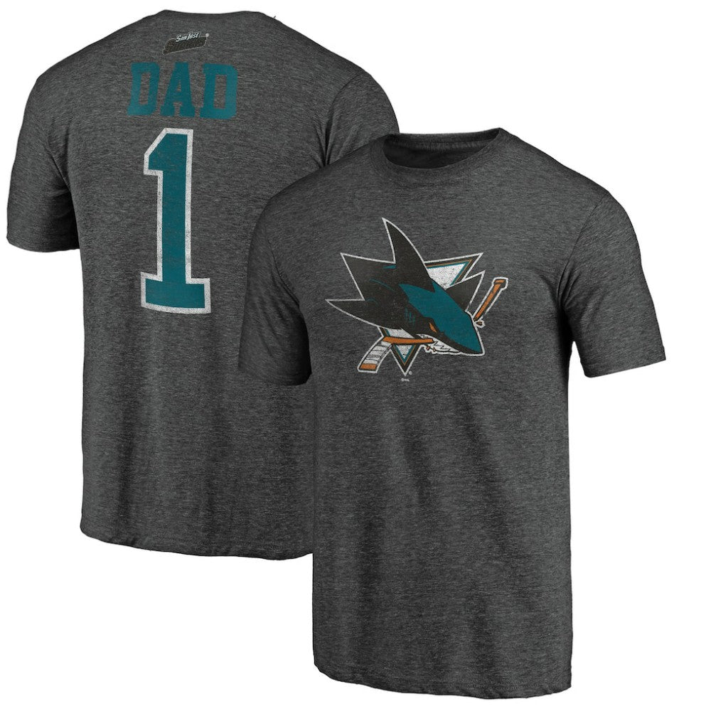 NHL San Jose Sharks Greatest Dad Tri-Blend T-Shirt