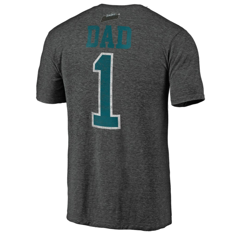 NHL San Jose Sharks Greatest Dad Tri-Blend T-Shirt