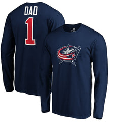 NHL Columbus Blue Jackets #1 Dad Long Sleeve T-Shirt