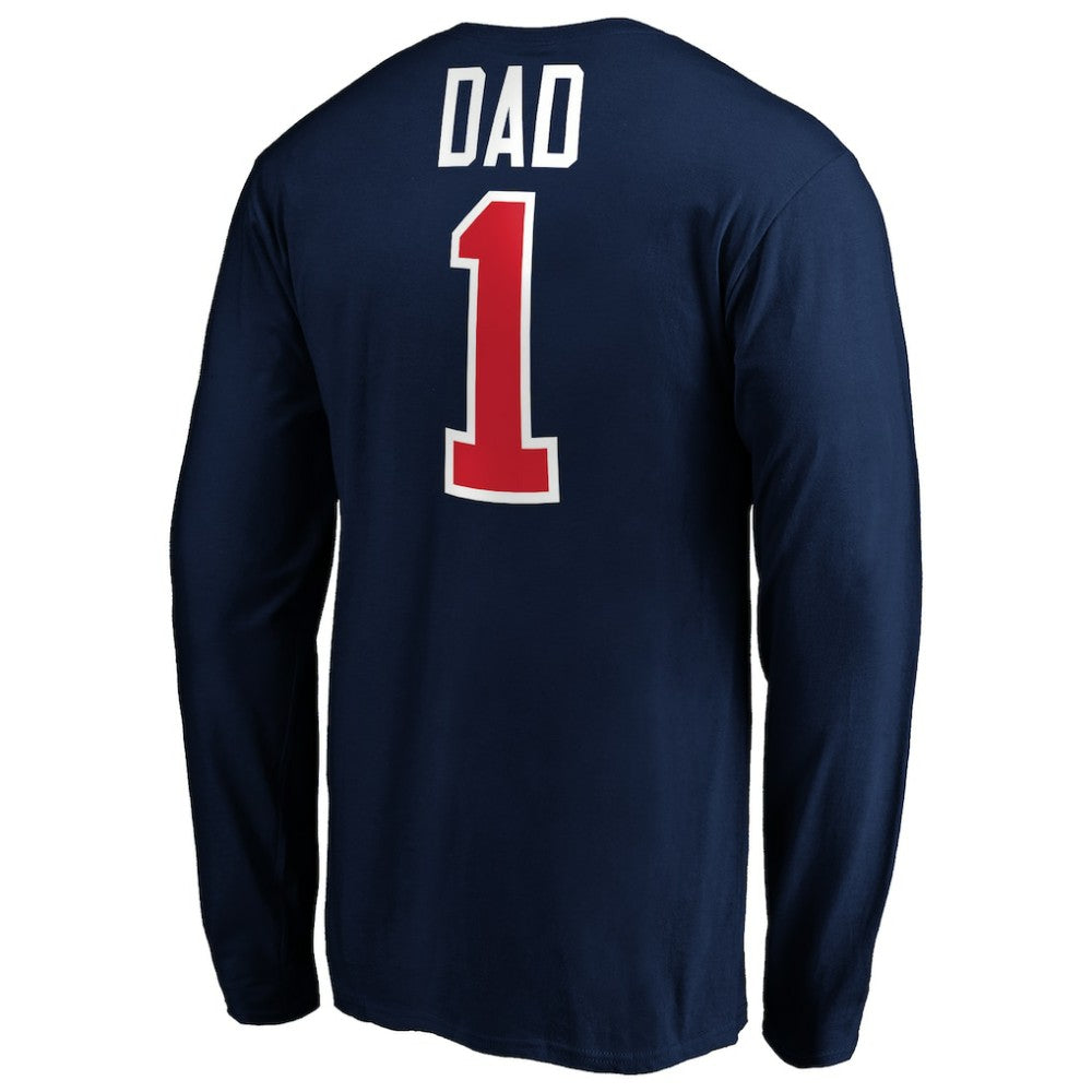 NHL Columbus Blue Jackets #1 Dad Long Sleeve T-Shirt