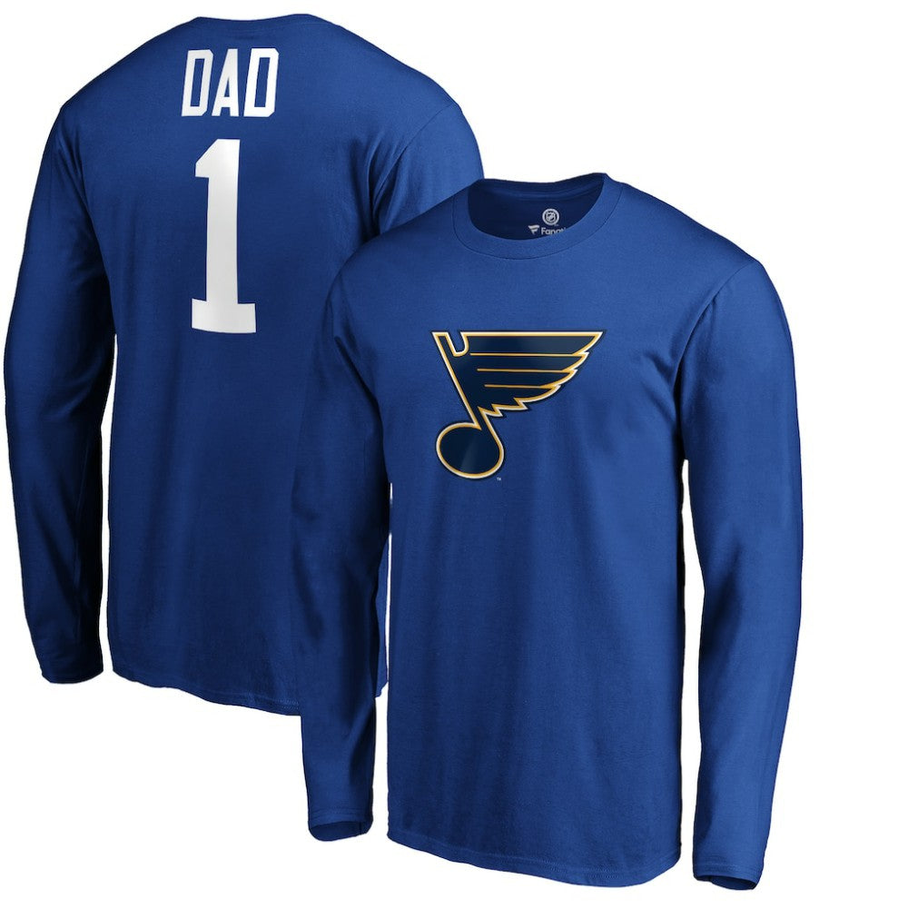 NHL St. Louis Blues #1 Dad Long Sleeve T-Shirt